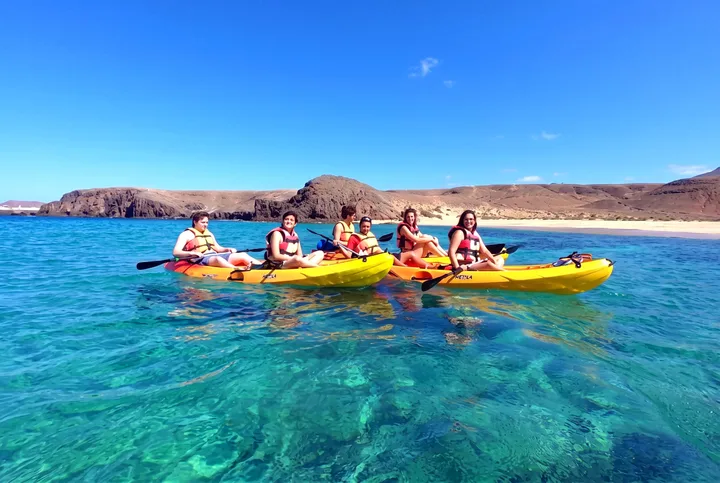 Kajakki + snorklaus Papagayo Lanzarote