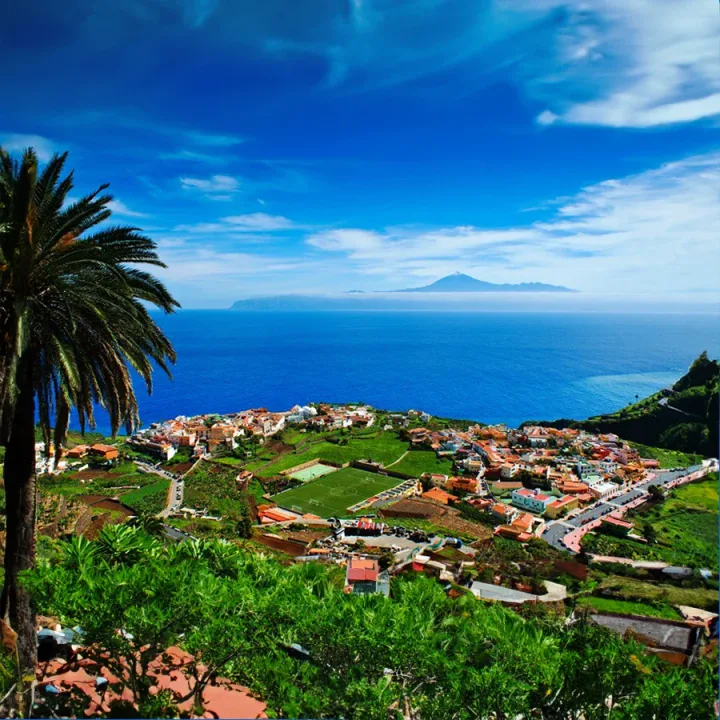 La Gomera bussituur Teneriifelt, Garajonay ja Silbo Gomero