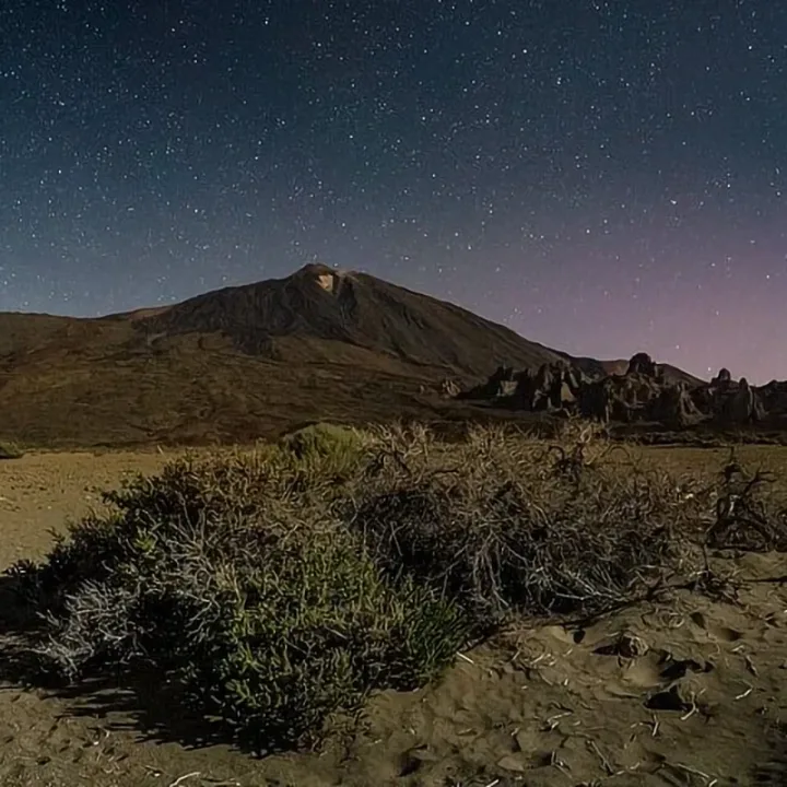 Sternbeobachtung Teneriffa, Teide bei Nacht