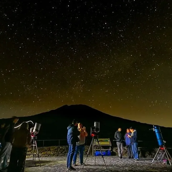 Sternbeobachtung Teneriffa, Teide bei Nacht