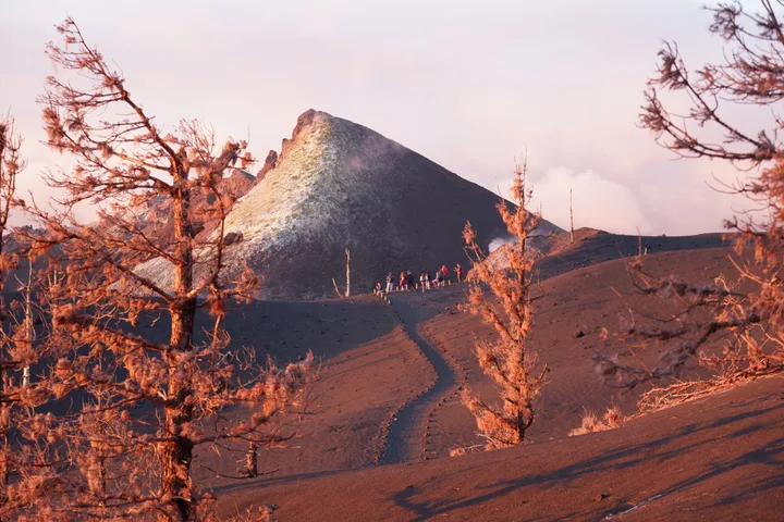 Залез Tajogaite поход La Palma