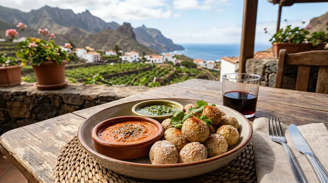 Kanári konyha: 20 tipikus étel, amit meg kell kóstolnia Tenerifén Papas Arrugadas con Mojo