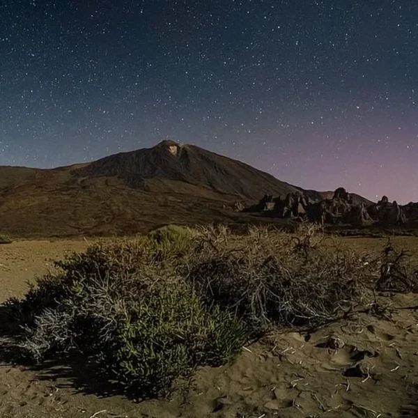 Sterndeutung auf Teneriffa: Der Teide bei Nacht